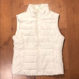 Aeropostale White Puffer Vest